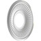 Ekena Millwork Berkshire PVC Medallion (Canopies up to 4 1/2"), 10"OD x 3 1/2"ID x 3/4"P, Bright Coat Aluminum CMP10BEBAL - alternate 3